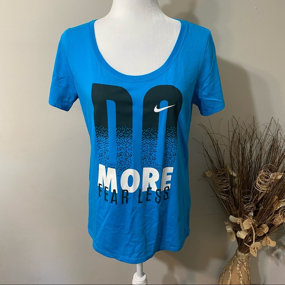 The Nike Tee Dri Fit Athletic Cut Shirt - Blue L
